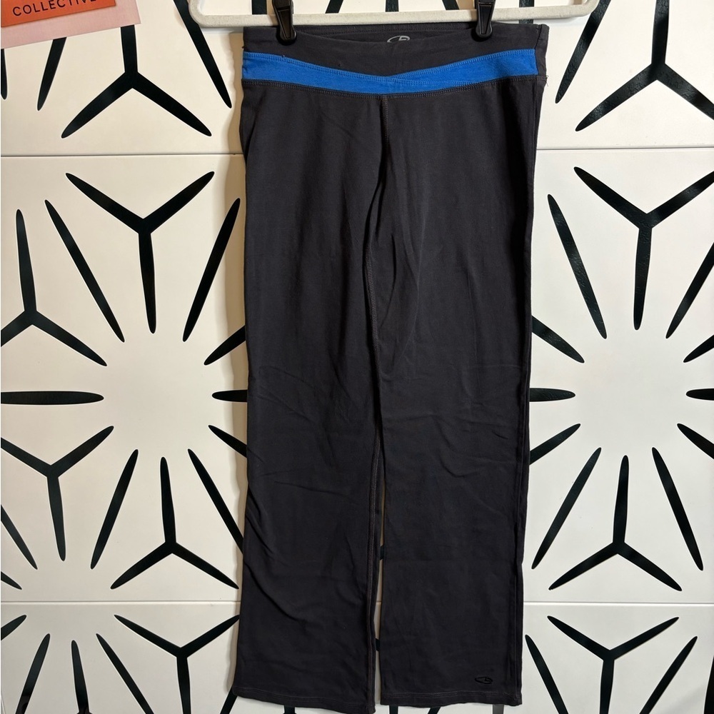 Champion Charcoal Flare Leg Athletic Pants w/ Blue Waist Accent – Sz XS